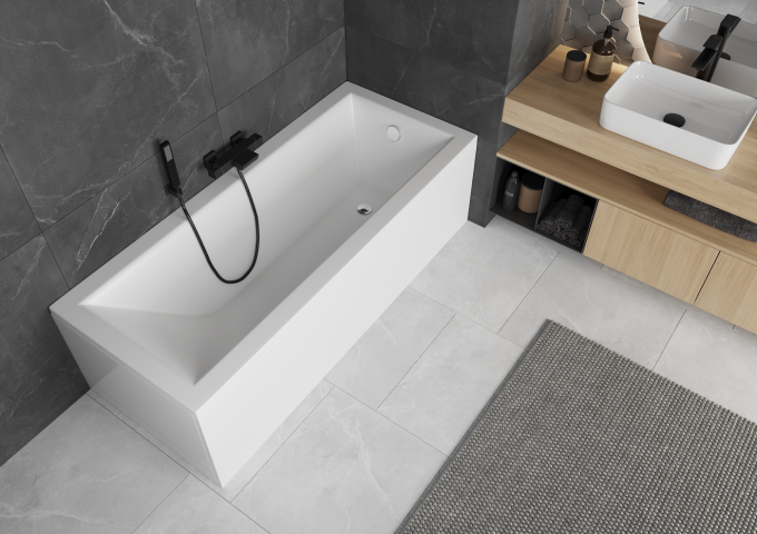 Baignoire en acrylique avec habillage